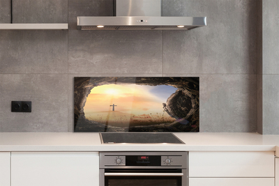 Szklany Panel Symbol Wiary: Święty Krzyż