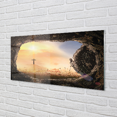 Szklany Panel Symbol Wiary: Święty Krzyż