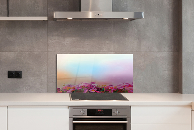 Szklany Panel Polne Kwiaty pod Błękitnym Niebem