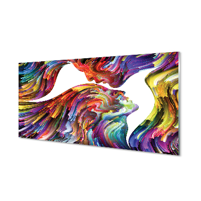 Panel nad Blat Kuchenny Abstrakcyjny Obraz Twarzy