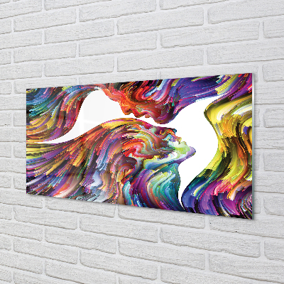 Panel nad Blat Kuchenny Abstrakcyjny Obraz Twarzy