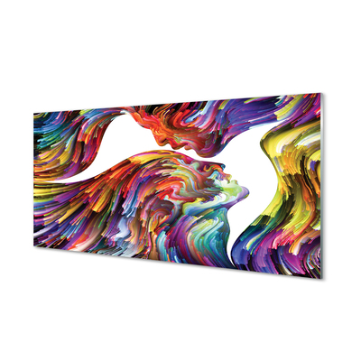 Panel nad Blat Kuchenny Abstrakcyjny Obraz Twarzy