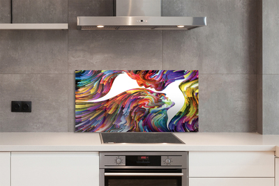 Panel nad Blat Kuchenny Abstrakcyjny Obraz Twarzy