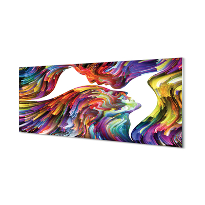 Panel nad Blat Kuchenny Abstrakcyjny Obraz Twarzy