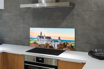 Panel Szklany Zamek w Monachium w Jesiennej Aurze