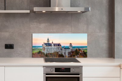 Panel Szklany Zamek w Monachium w Jesiennej Aurze