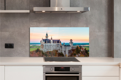 Panel Szklany Zamek w Monachium w Jesiennej Aurze