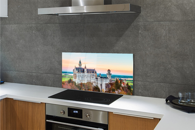 Panel Szklany Zamek w Monachium w Jesiennej Aurze