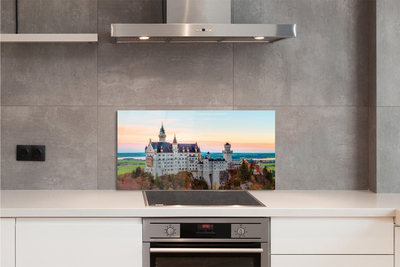 Panel Szklany Zamek w Monachium w Jesiennej Aurze