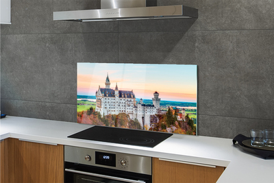 Panel Szklany Zamek w Monachium w Jesiennej Aurze