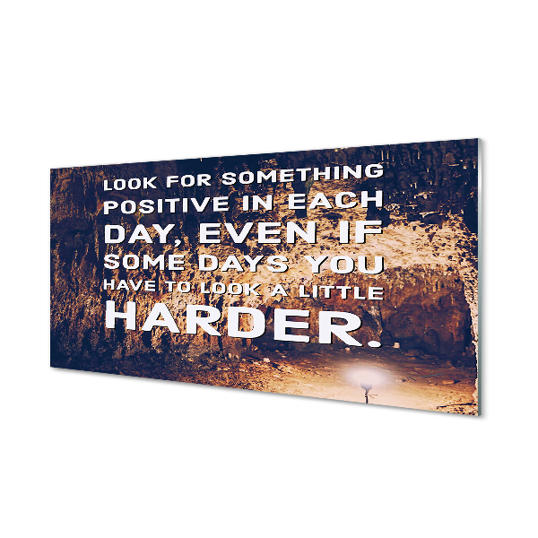 Szkło Ozdobne do Kuchni Napis w Jaskini