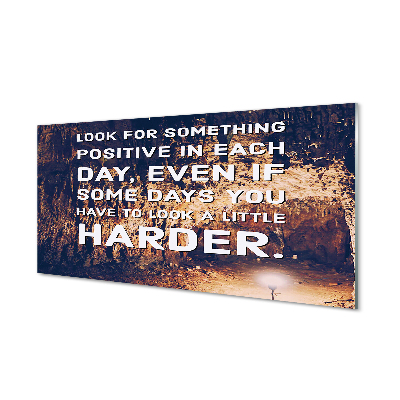 Szkło Ozdobne do Kuchni Napis w Jaskini