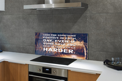 Szkło Ozdobne do Kuchni Napis w Jaskini