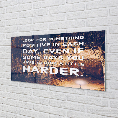 Szkło Ozdobne do Kuchni Napis w Jaskini