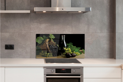 Panel szklany do Kuchni Winiarski Kosz z Winogronami