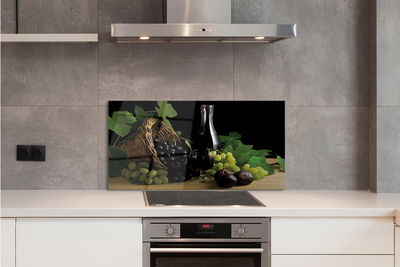 Panel szklany do Kuchni Winiarski Kosz z Winogronami