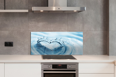 Panel nad Blat Kuchenny Serce z Kropli Wody