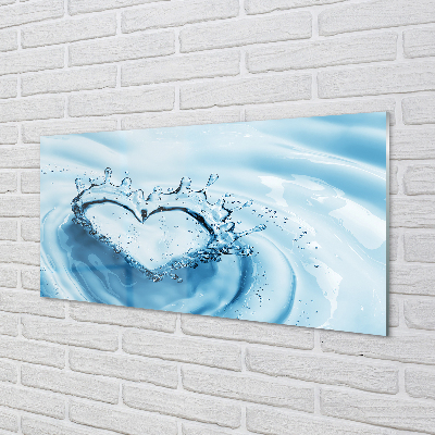 Panel nad Blat Kuchenny Serce z Kropli Wody