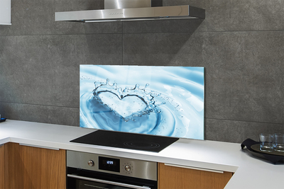 Panel nad Blat Kuchenny Serce z Kropli Wody