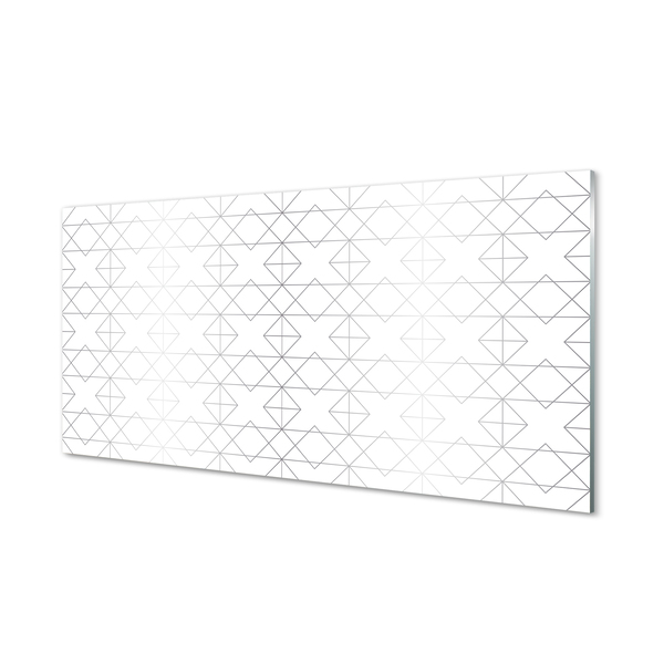 Panel szklany do Kuchni Zarys Wielokątów