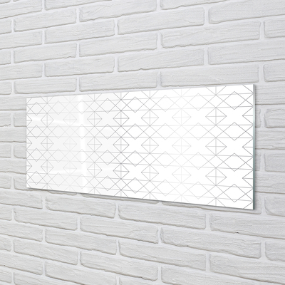 Panel szklany do Kuchni Zarys Wielokątów