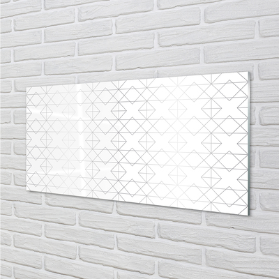 Panel szklany do Kuchni Zarys Wielokątów