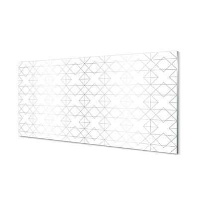 Panel szklany do Kuchni Zarys Wielokątów