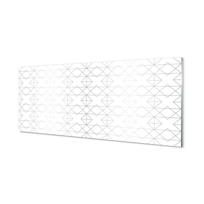 Panel szklany do Kuchni Zarys Wielokątów