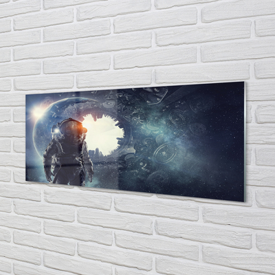 Szklany Panel Cybernetyczna Postać i Mechanizmy