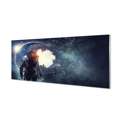 Szklany Panel Cybernetyczna Postać i Mechanizmy