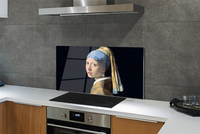 Panel szklany do Kuchni Dziewczyna z Perłą - Johannes Vermeer