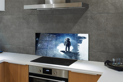 Szklany Panel Miasto Maszyn i Postać