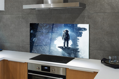 Szklany Panel Miasto Maszyn i Postać