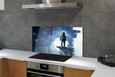 Szklany Panel Miasto Maszyn i Postać