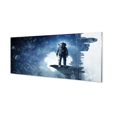 Szklany Panel Miasto Maszyn i Postać