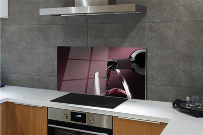 Panel szklany do Kuchni Głęboki Purpurowy Kolor Wina