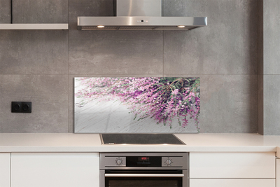 Szkło do Kuchni na Ścianę Bukiet na Rustykalnych Deskach