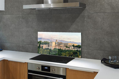 Panel Szklany Baśniowy Zamek w Górskim Lesie