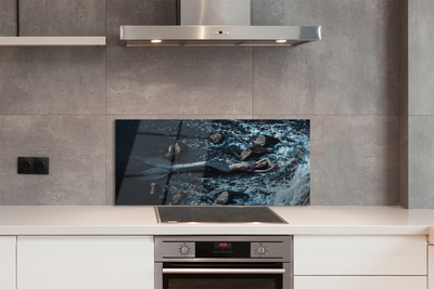 Szkło do Kuchni na Ścianę Syrena w Morskiej Otchłani