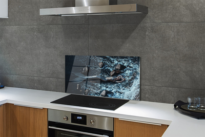 Szkło do Kuchni na Ścianę Syrena w Morskiej Otchłani