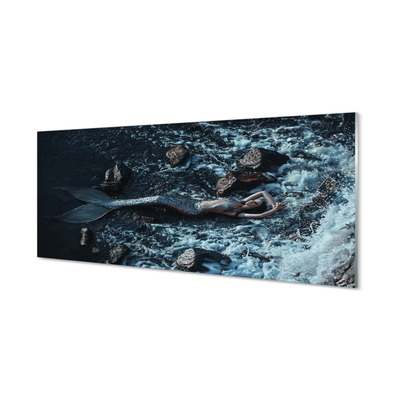 Szkło do Kuchni na Ścianę Syrena w Morskiej Otchłani