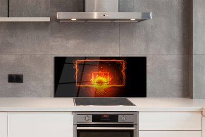 Szklany Panel Ognisty Rzut do Kosza