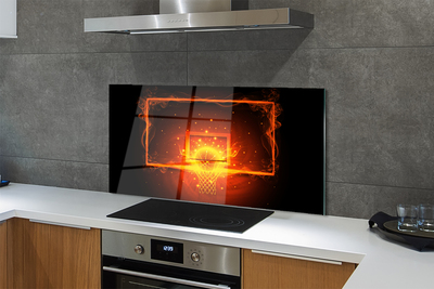 Szklany Panel Ognisty Rzut do Kosza