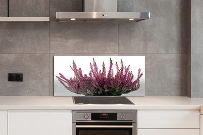 Szkło do Kuchni na Ścianę Kwiaty Wrzosu