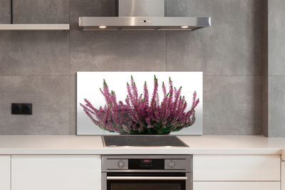 Szkło do Kuchni na Ścianę Kwiaty Wrzosu