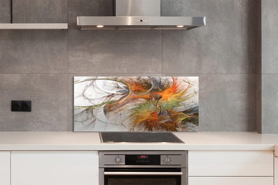 Panel szklany do Kuchni Geometryczna Gra Kolorów