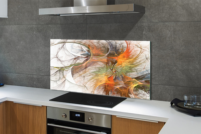 Panel szklany do Kuchni Geometryczna Gra Kolorów