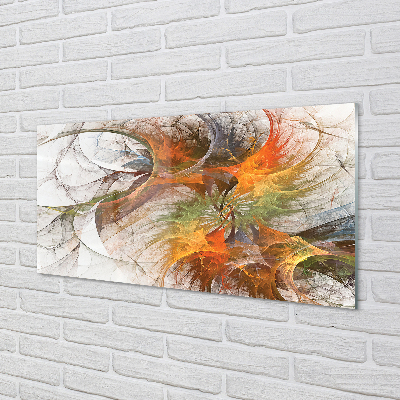 Panel szklany do Kuchni Geometryczna Gra Kolorów