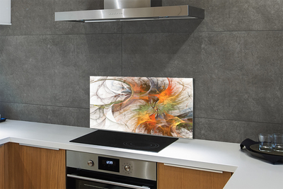 Panel szklany do Kuchni Geometryczna Gra Kolorów