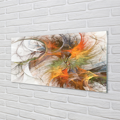 Panel szklany do Kuchni Geometryczna Gra Kolorów